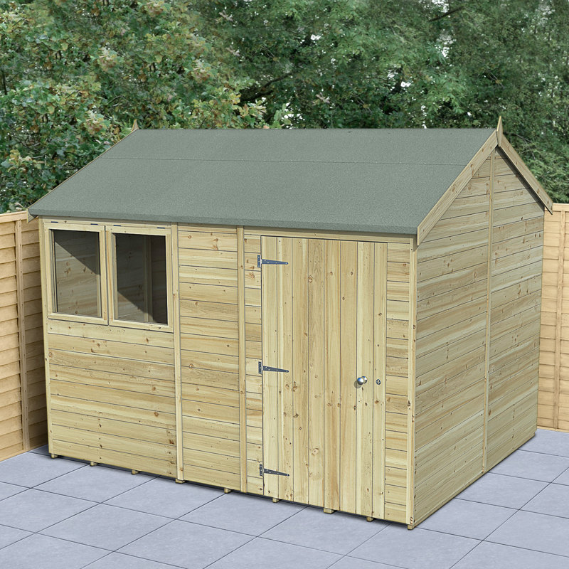 Timberdale 10 x 8 Reverse Apex Shed, No