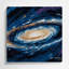 Art mural en métal gris galaxie spirale barrée de l'espace