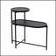 Table basse ronde avec plateau de rangement, conception à 2 niveaux pour le salon, finition noire, polyvalente et élégante-595430909-595430896