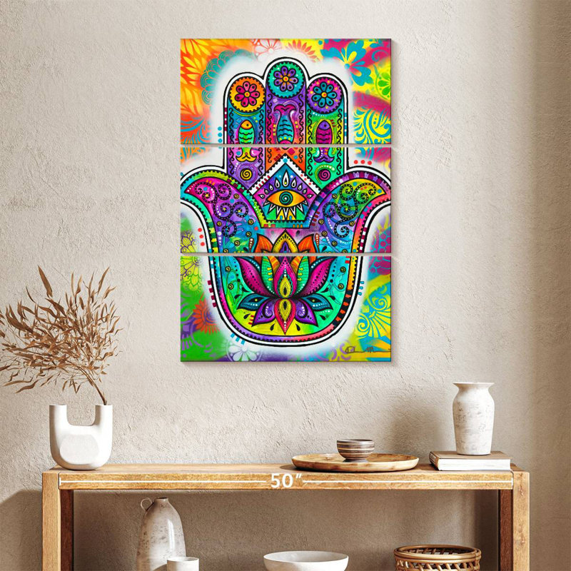 Kerrick psychédélique Hamsa, H 38 po x l 24 po