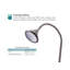 Lampe de bureau grise 16 po Sabra