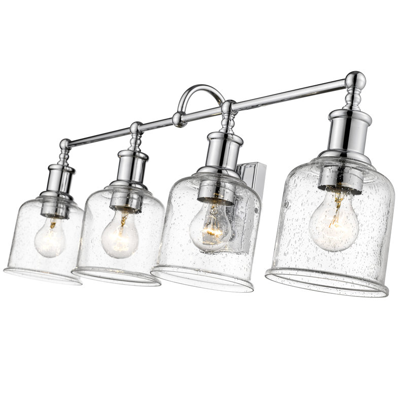 Éclairage de salle de bain à intensité variable 4 lumières Minh, Chrome