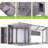 17.1 Square Feet Chicken Coop with Chicken Run For Up To 4 Chickens-1913813011