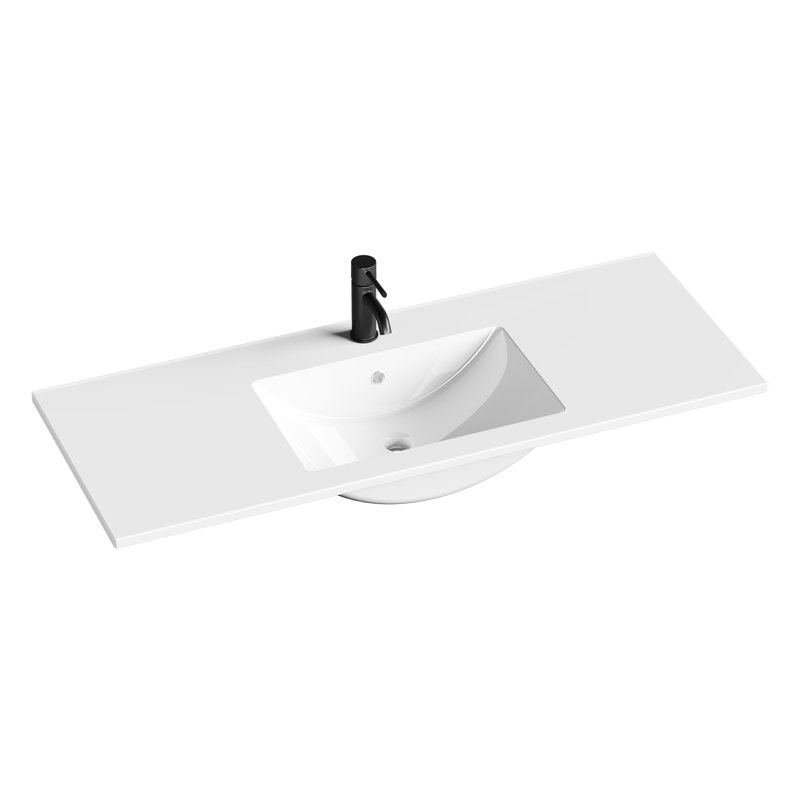Plateau de meuble-lavabo en résine avec lavabo 48 po