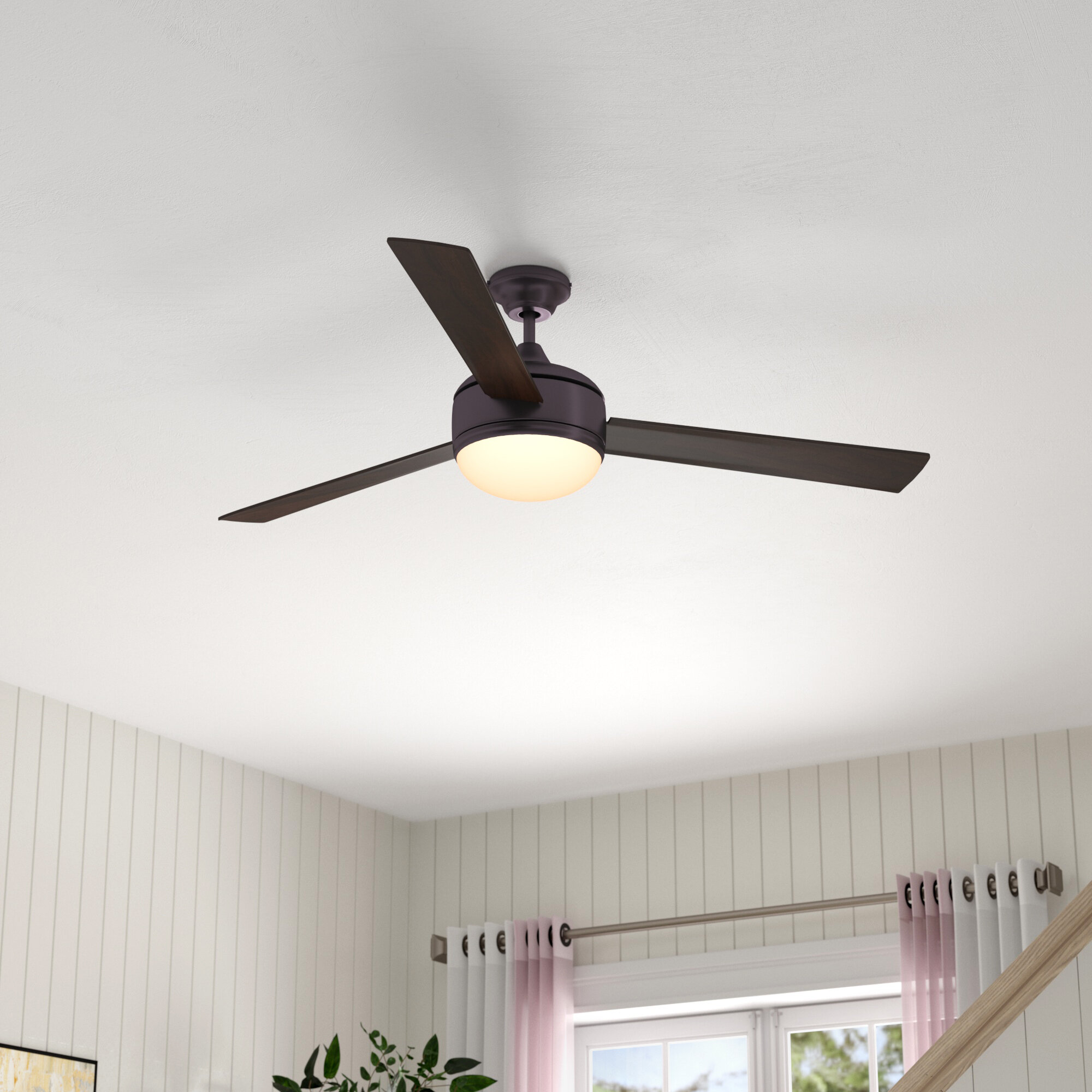 Ebern Designs Kandi 48'' Ceiling Fan with Light Kit & Reviews | Wayfair