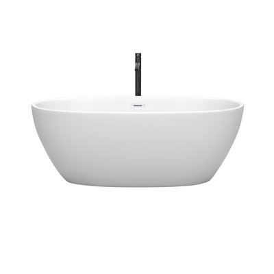 Juno 63'' x 32'' Soaking Acrylic Bathtub with Faucet