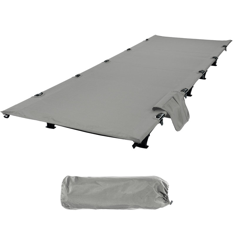 Lit de camping pliant portatif et ultraléger, Gris