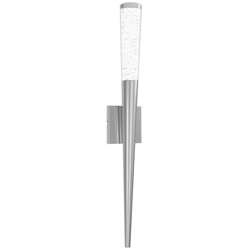 Applique murale en cristal Vennie Avenue, H 6 po x l 10 po x P 25 po, Chrome