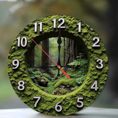 Horloge murale Moss Forest
