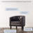 Zeniyah 28.25 Wide Faux Leather Barrel Chair-858419821