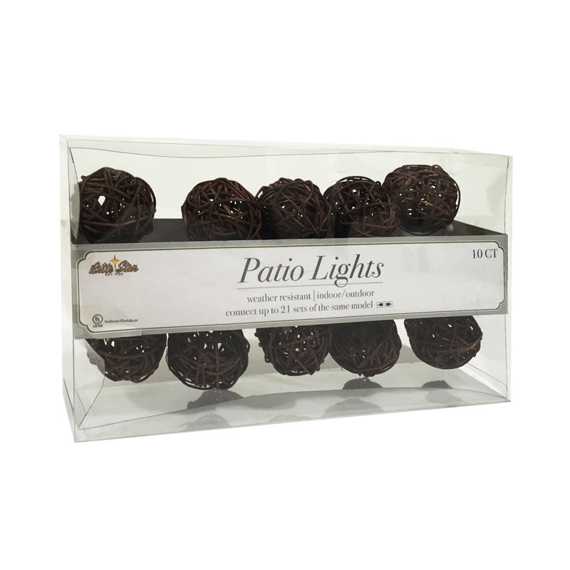 10 Light Round Grapevine String Lighting