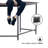 L-Shape Corner Writing Desk with with Monitor Stand-571814838