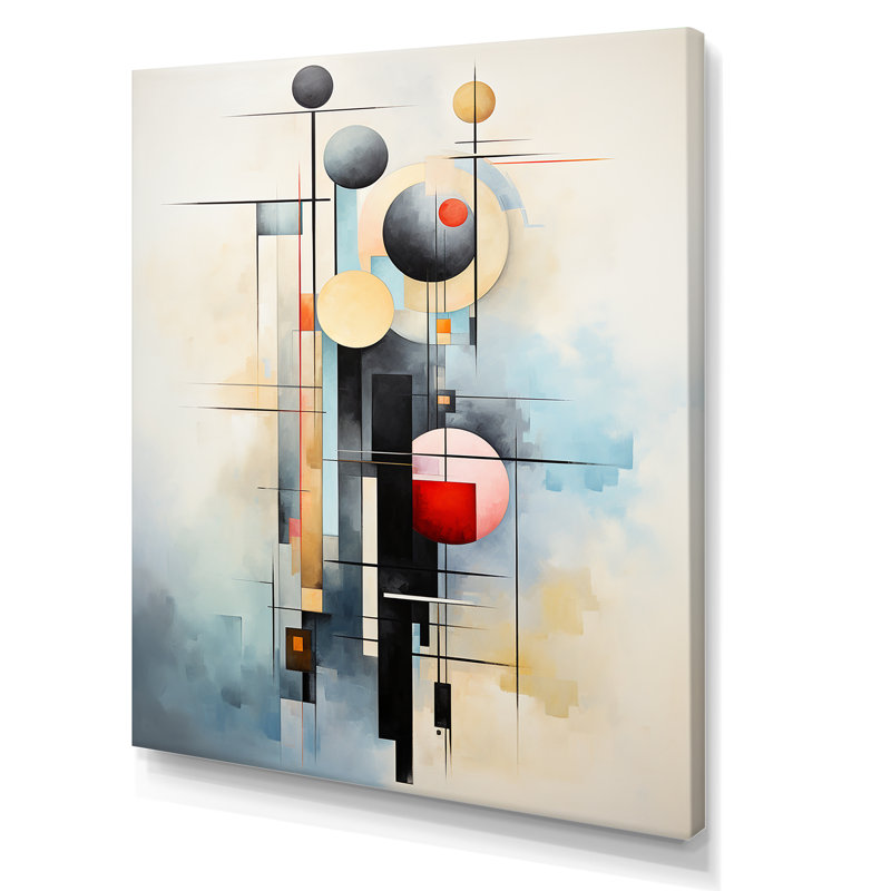 Impression abstraite sur toile Jaculine, H 32 po x l 16 po x P 1 po, Toile tendue