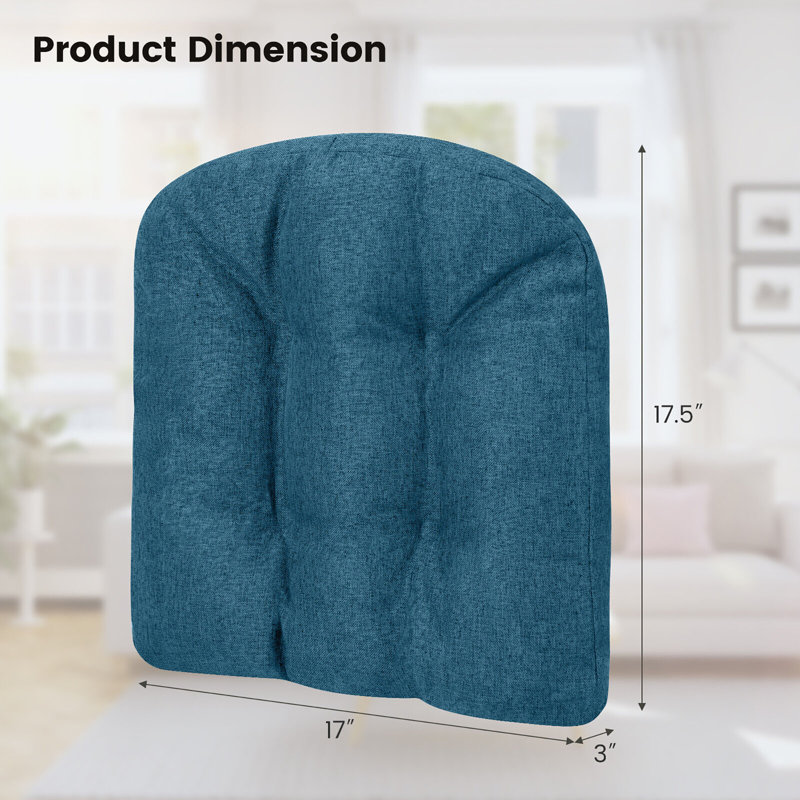 Outdoor 3'' Dining Chair Seat Cushion, Blue