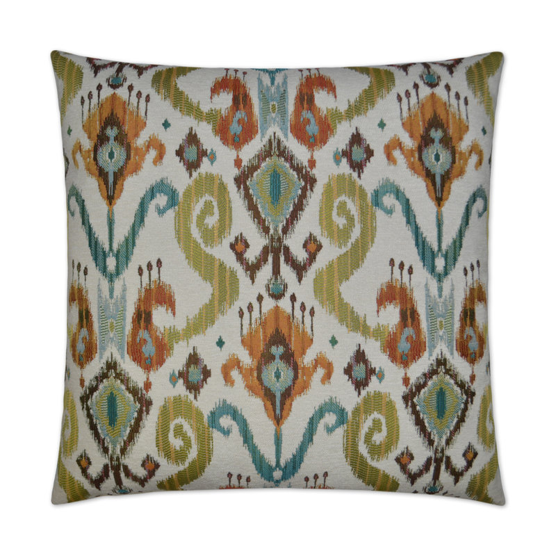 Carrizozo Ikat Feather Throw Pillow, Square 22"