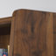 Bibliothèque Mid-Century moderne avec rangement, finition brune