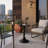 15.75 in Diameter Black Minimalist Side Table, Easy Assembly