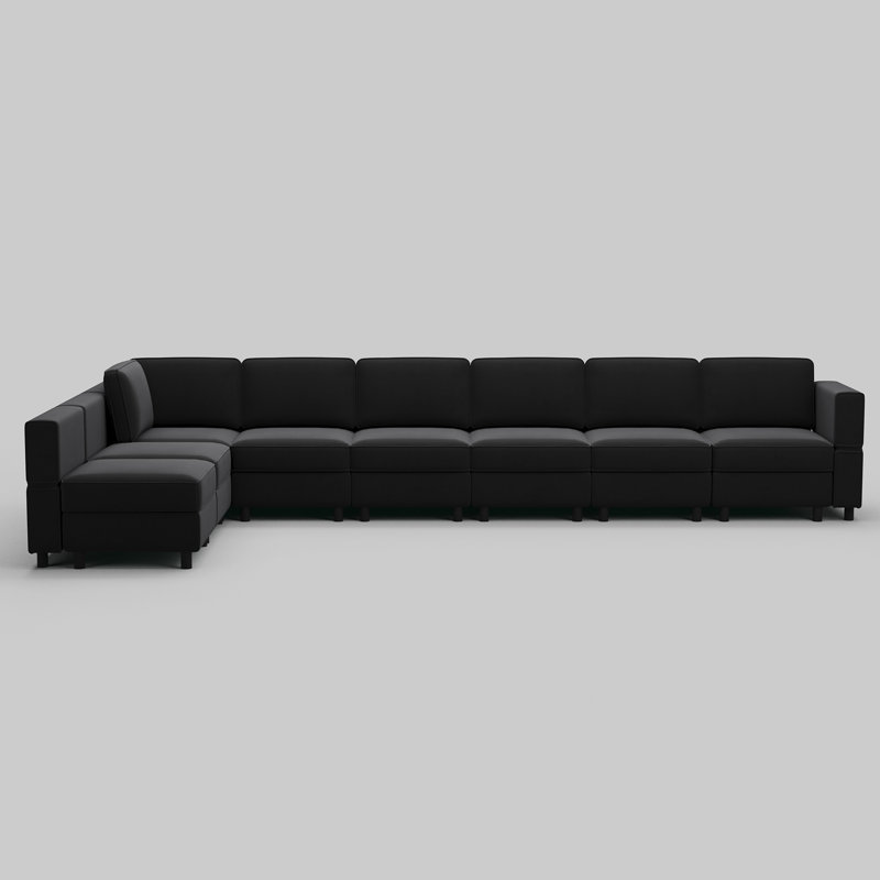 L-Shaped Couch Velvet Sectional Sofa With Storage Seat, Black Velvet