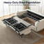 Grand canapé-lit escamotable avec matelas à mémoire de forme à chargement rapide USB, causeuse convertible 2-en-1 confortable-441826283