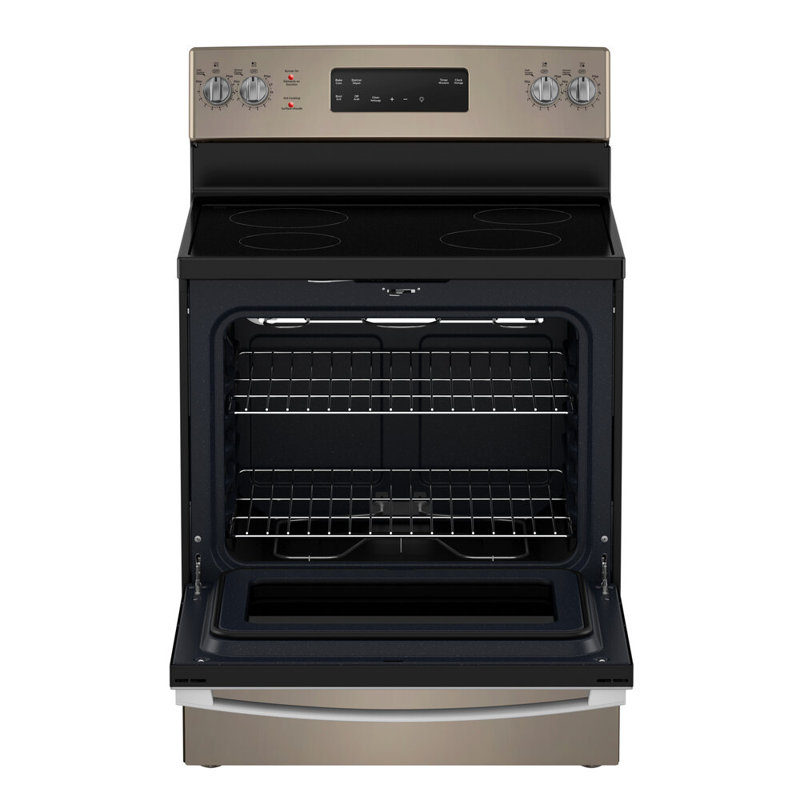 Cuisinière électrique autoportante 30 po avec tiroir de rangement Ge - Jcb630svss, Satin