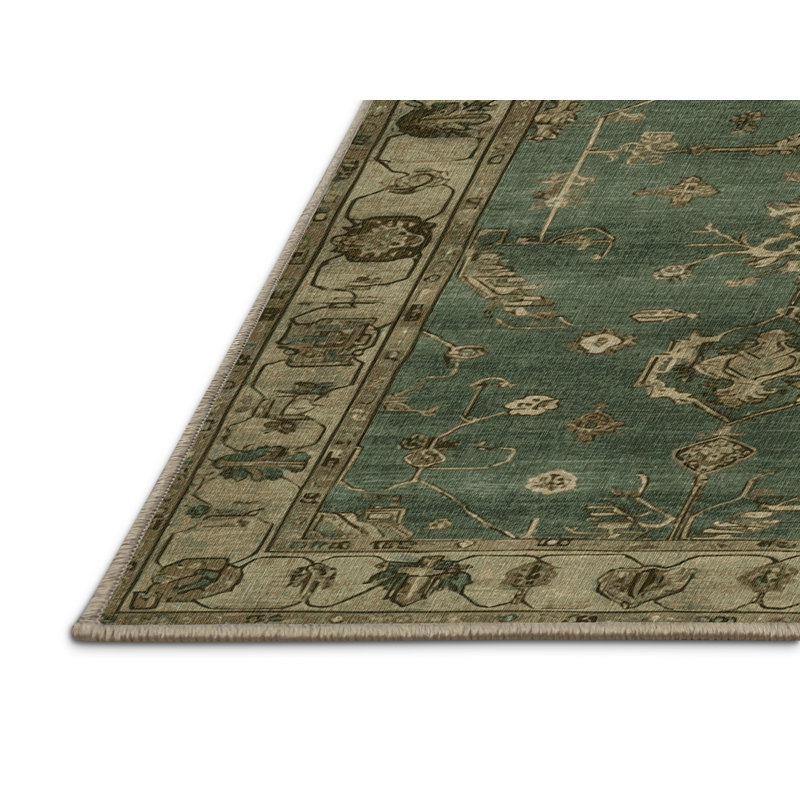 Tapis brun lavable à la machine, Rectangle 5 pi x 7 pi