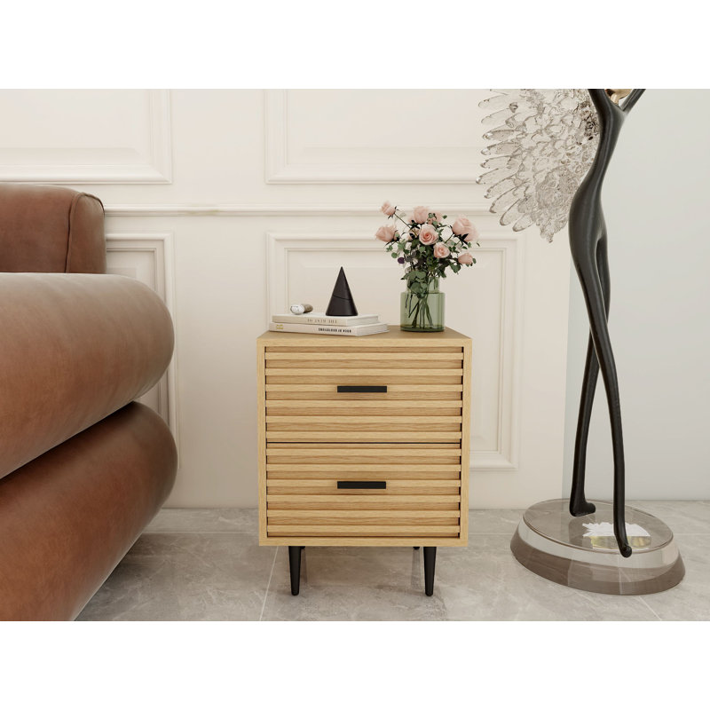 48cm W Manufactured Wood Bedside Table