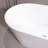 55" Freestanding Glossy White Soaking Acrylic Bathtub With Chrome Toe-Tap Drain
