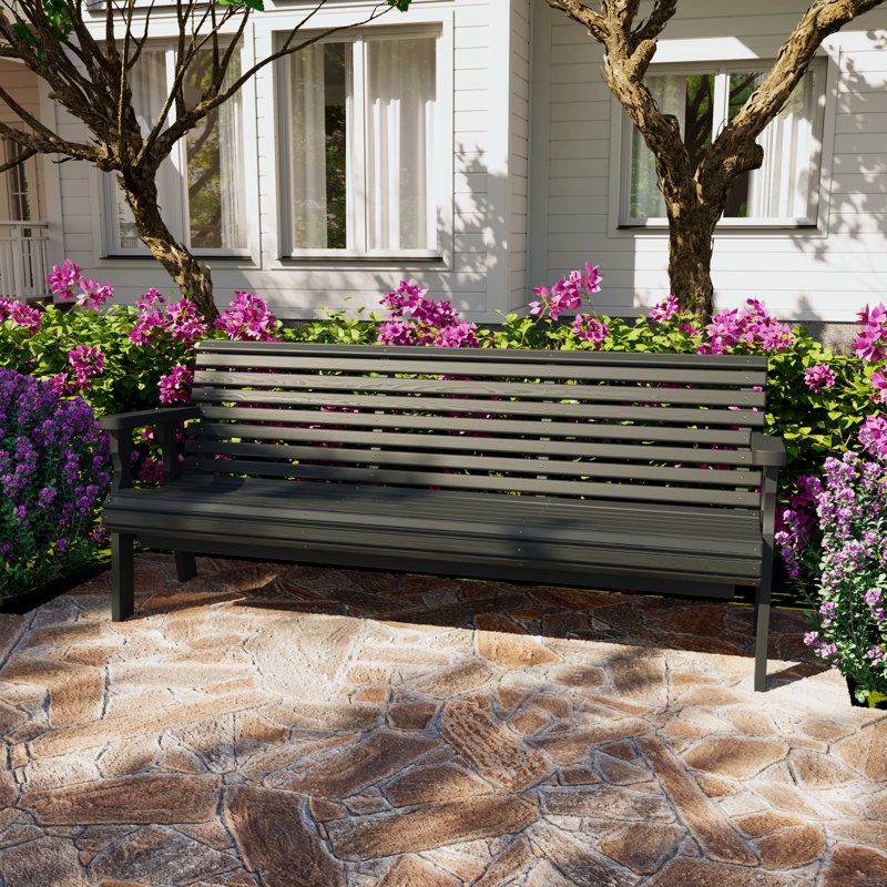 Banc de jardin Amish Casual, Teinture cèdre, H 34 po x l 62,75 po x P 27 po