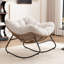 Chaise d'appoint berçante rembourrée Chenille-1979175378