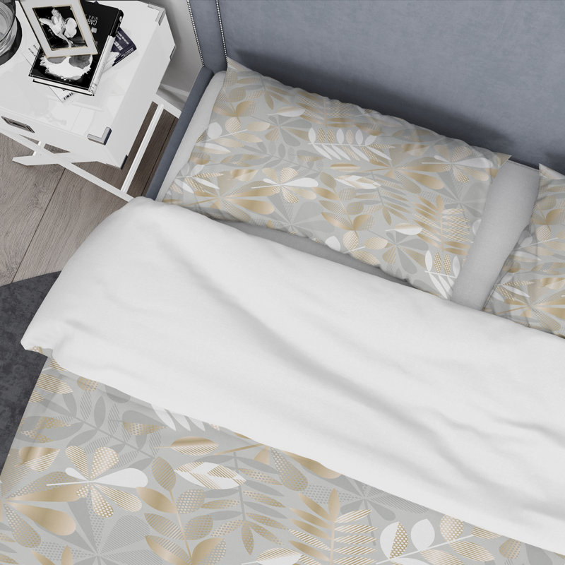 Coastal Polyester Twill Abstract Duvet Cover, King Duvet Cover + 2 Shams