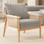 Fauteuil tressé en bois rembourré-17721584