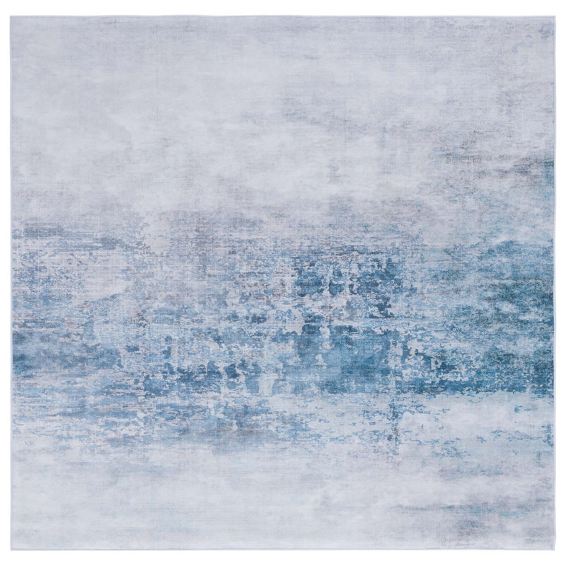 Tacoma Performance Machine Washable Abstract Rug, Square 6'