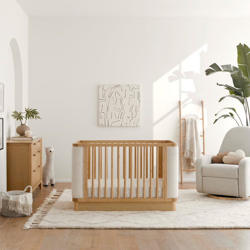 Bondi Boucle 4-in-1 Convertible Upholstered Crib