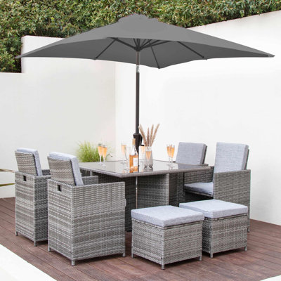 Quilla All Weather Wicker/Rattan 8 - Person with Cushions