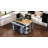 Kitchen Island With Extendable Dining Table, Rubber Wood Veneer Kitchen Table With Internal Storage Rack, Power Outlet, Kitchen Island With Storage 2 Drawers 2 Cabinet-1568628627