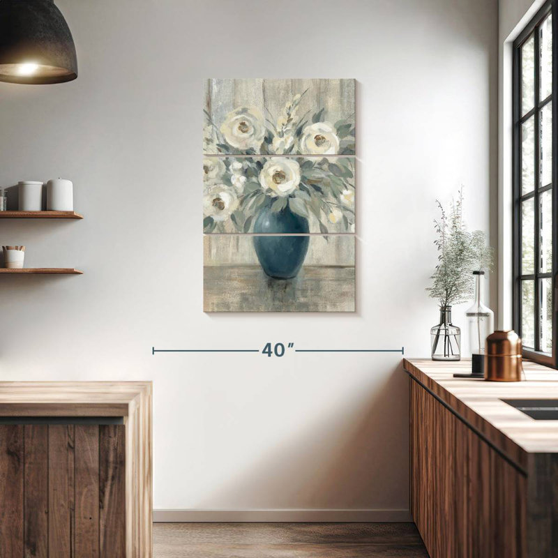 Harnek Gray Barn Floral, 38" H x 24" W
