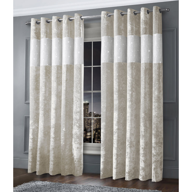 Adacia Curtain, 90cm Width x 90cm Drop, Cream
