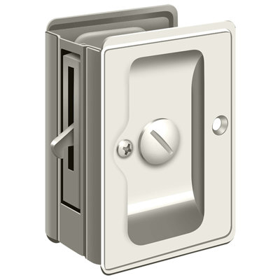 Serrure de poche Deltana SDLA325U14 HD, réglable, intimité 3-1 / 4 "x 2-1 / 4" en nickel poli