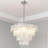 8-Light 35.4" Modern Capiz Shell Chandelier