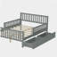 Lit plateforme en bois avec gardes latéraux et deux tiroirs de rangement-121110540-121110537