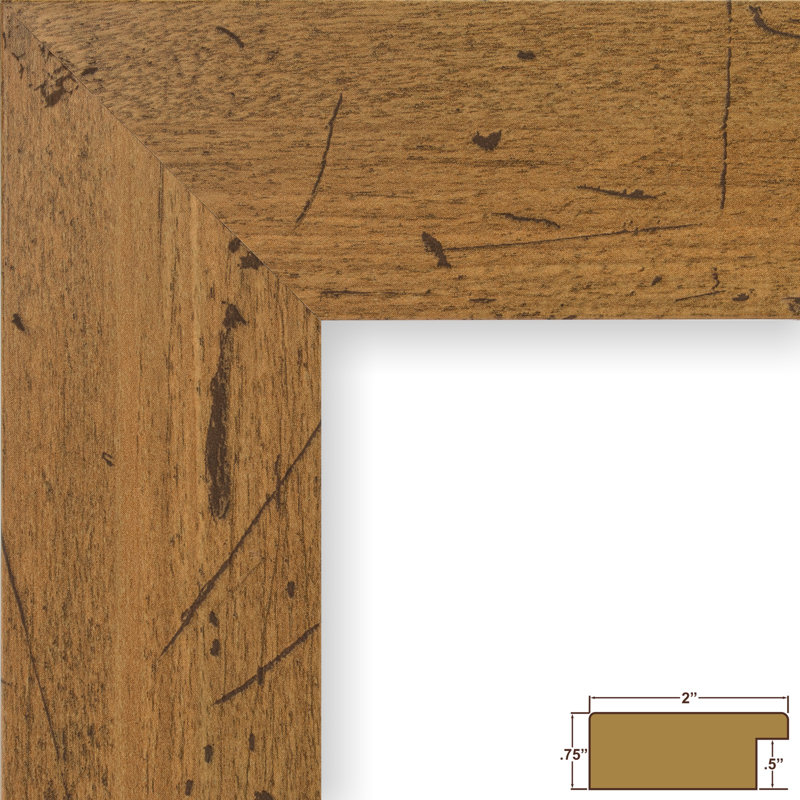 Cadre photo mat simple, Noyer brun clair, 19 x 25