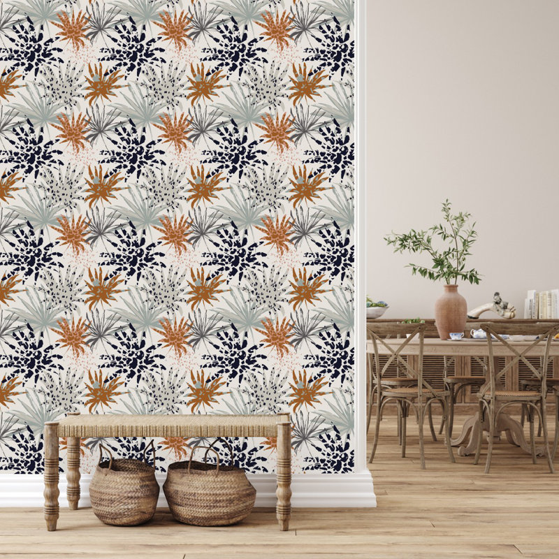 Ismary Peel & Stick Floral Wallpaper, 2.08' W x 10.42' L