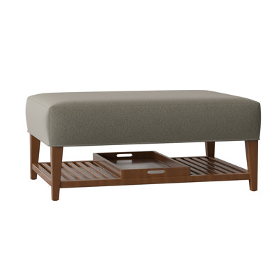 Repose-pieds rectangulaire avec rangement Carly