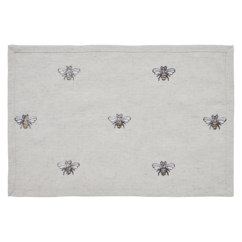 Ensemble de napperons brodés en coton 6 pièces