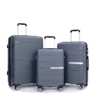 Hardshell Suitcase Double Spinner Wheels PP Luggage Sets Lightweight Durable Suitcase with TSA Lock