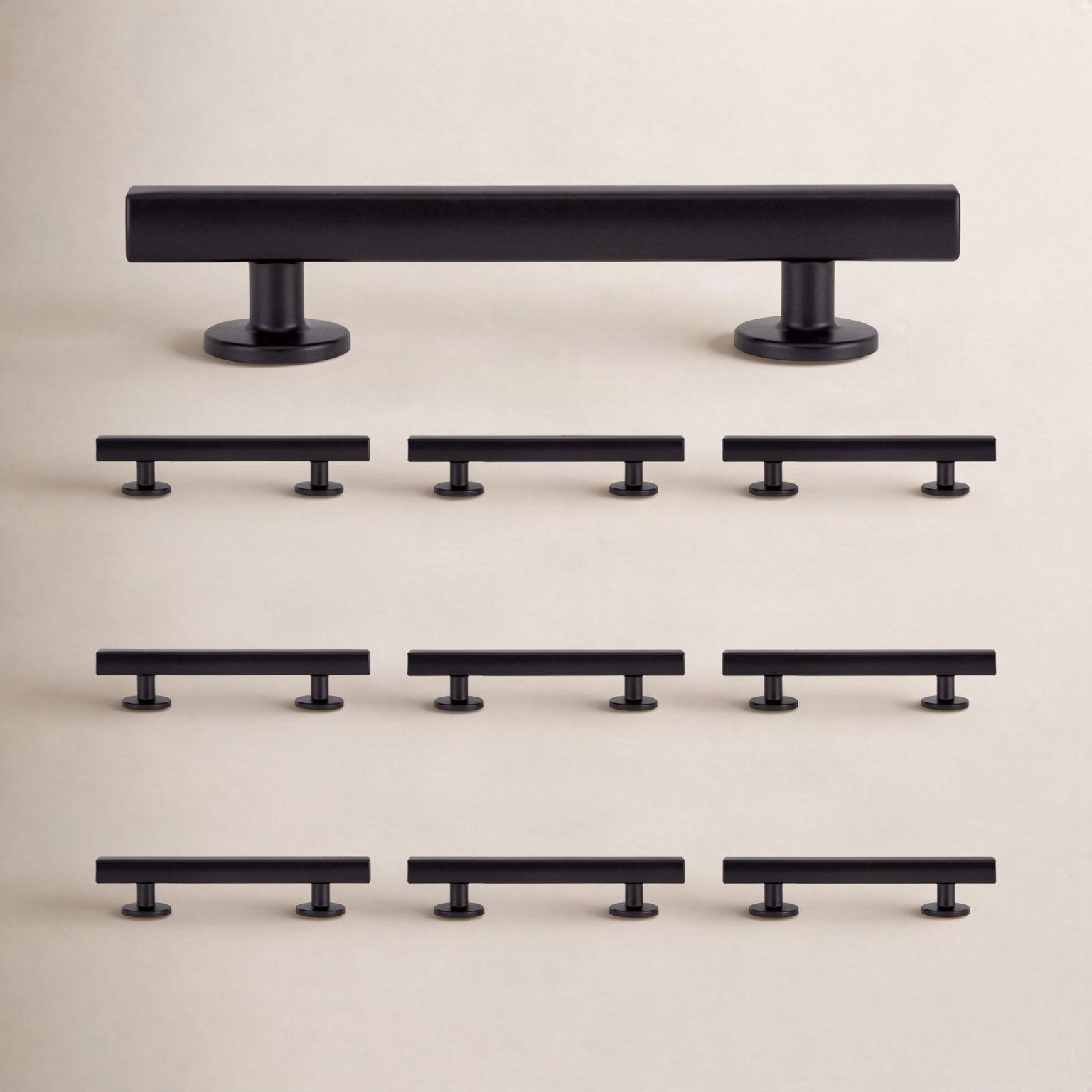 Flynn Bar Drawer Pull, 3.5", Matte Black