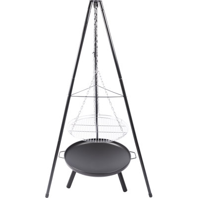 87cm Round Steel Fire Pit Log Grate