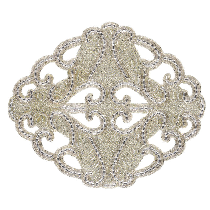 Silver Art Deco Lace Placemat