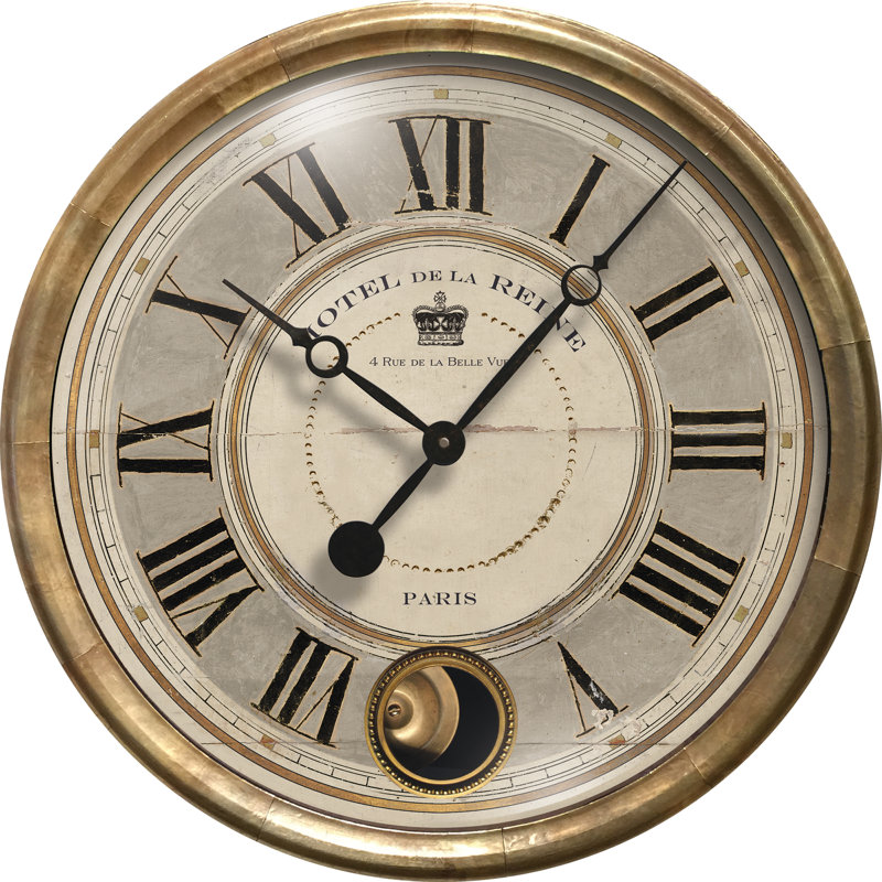 Metal Wall Clock, Gray