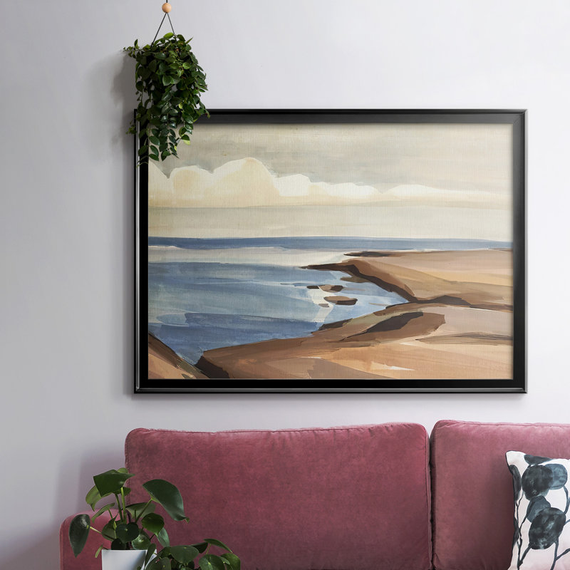 " Shore Days II ", Black, 14" H x 20" W x 1.5" D
